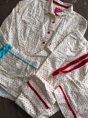 Rainbow multicolor Polka Dot Cotton Pajama Set